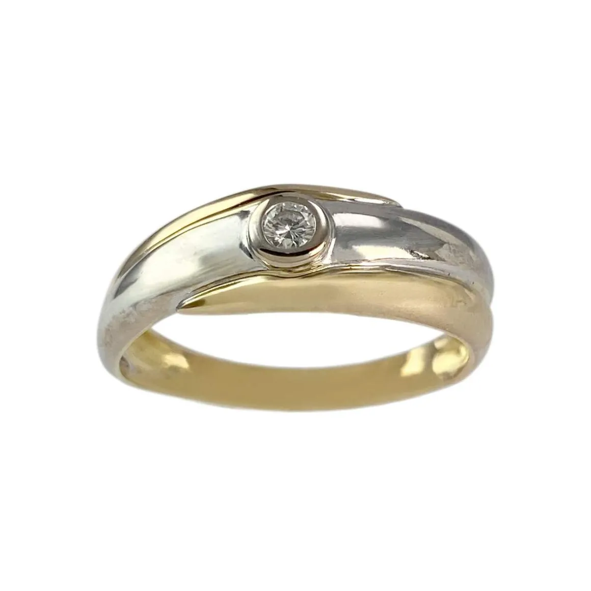 Bague d'occasion 2 ors 750 diamant