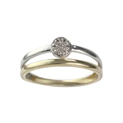 Bague d'occasion 2 ors 750 diamants