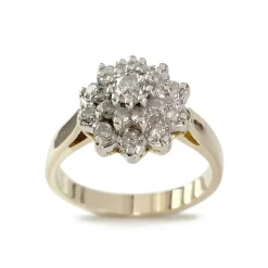 Bague d'occasion 2 ors 750 diamants