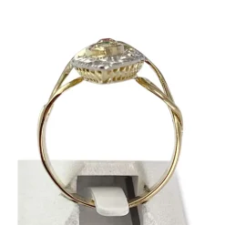 Bague d'occasion 2 ors 750 diamants rubis émeraudes