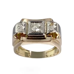 Bague d'occasion 2 ors 750 diamants