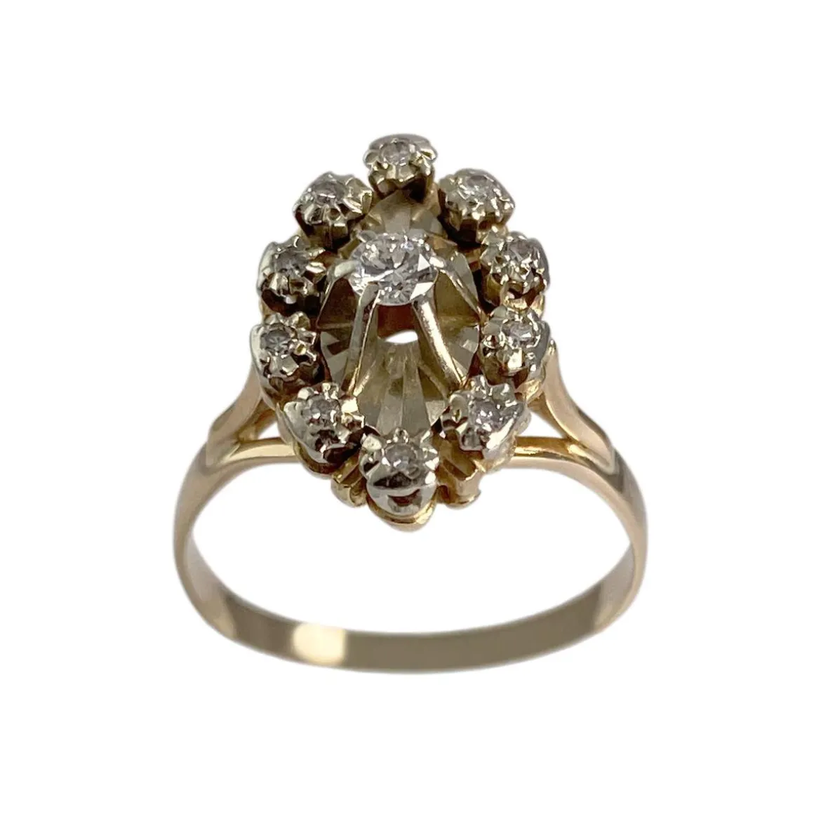Bague d'occasion 2 ors 750 diamants