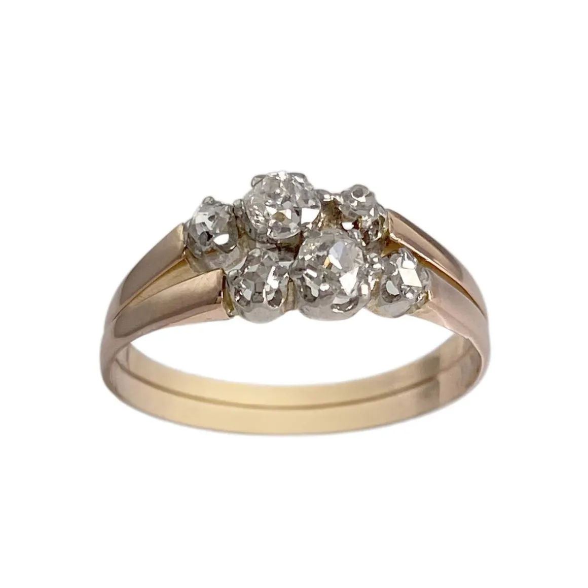 Bague d'occasion 2 ors 750 diamants