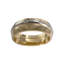Bague d'occasion 2 ors 750 diamants