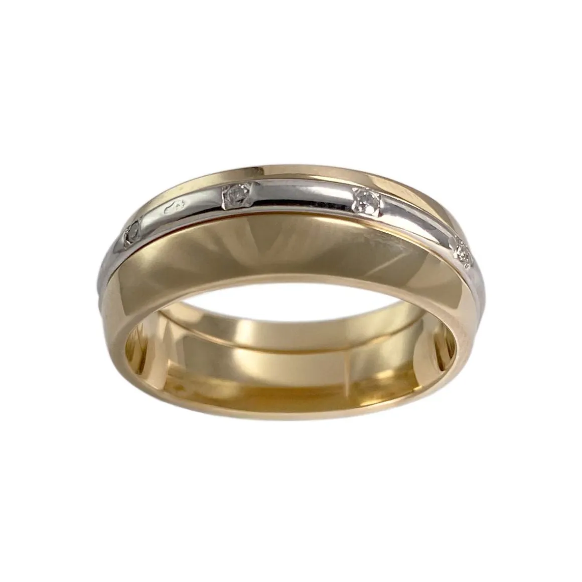Bague d'occasion 2 ors 750 diamants