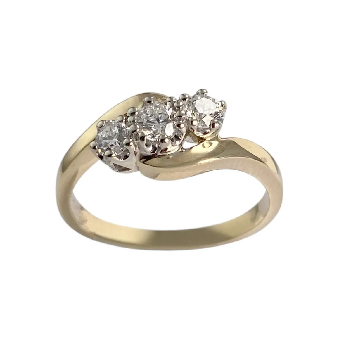 Bague d'occasion 2 ors 750 diamants