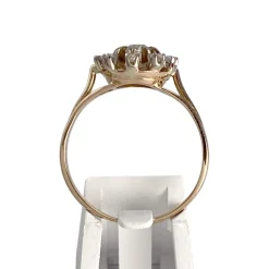 Bague d'occasion 2 ors 750 fleur diamants