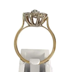Bague d'occasion 2 ors 750 fleur diamants