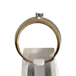 Bague d'occasion 2 ors 750 jaune diamants