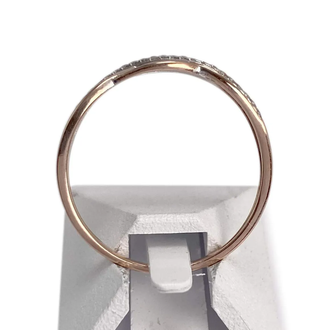 Bague d'occasion 2 ors 375 rose/blanc diamants