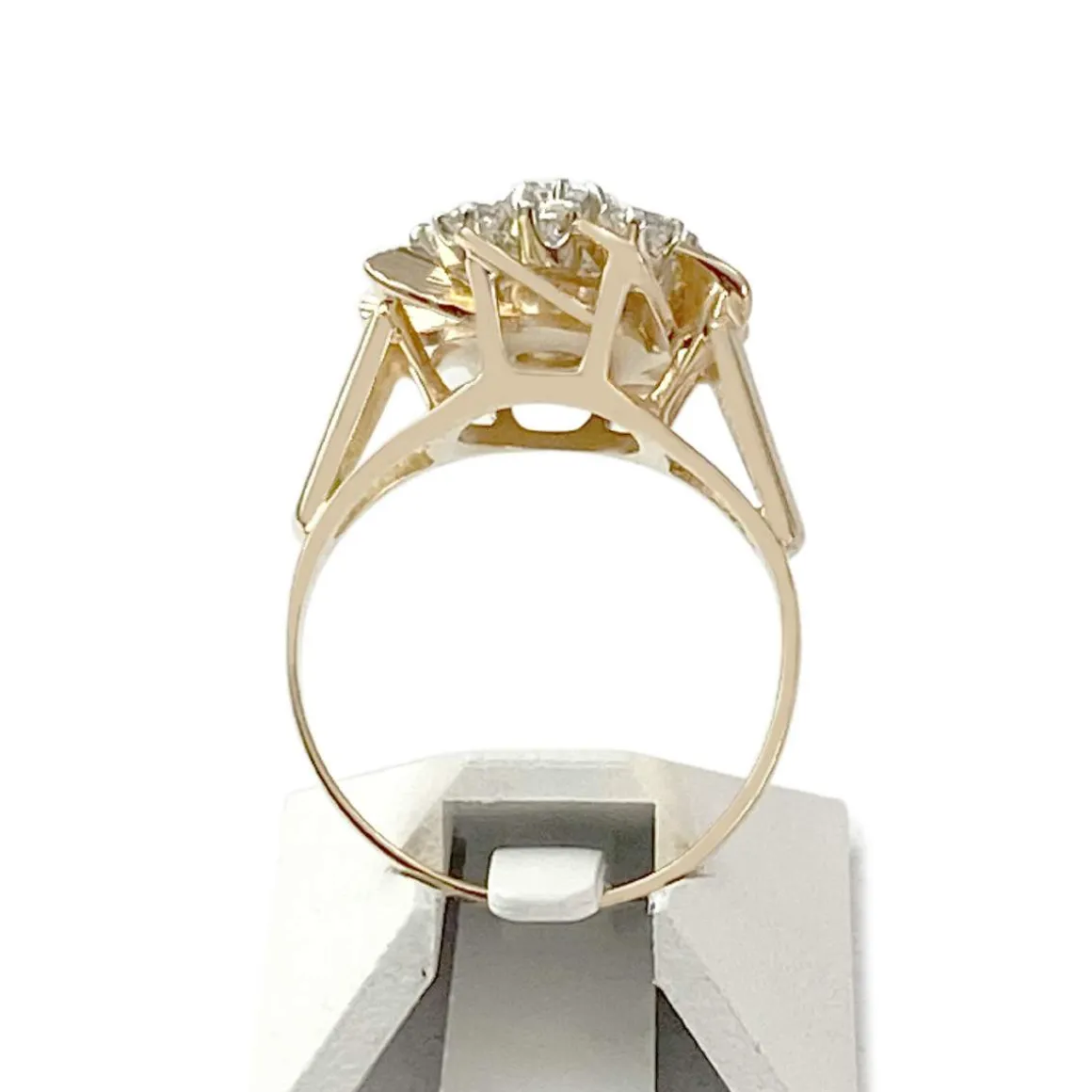 Bague d'occasion 2ors 750 spinelles synthétiques