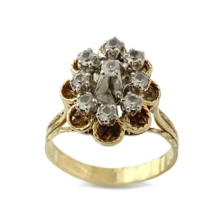 Bague d'occasion 2 ors 750 spinelles synthétiques