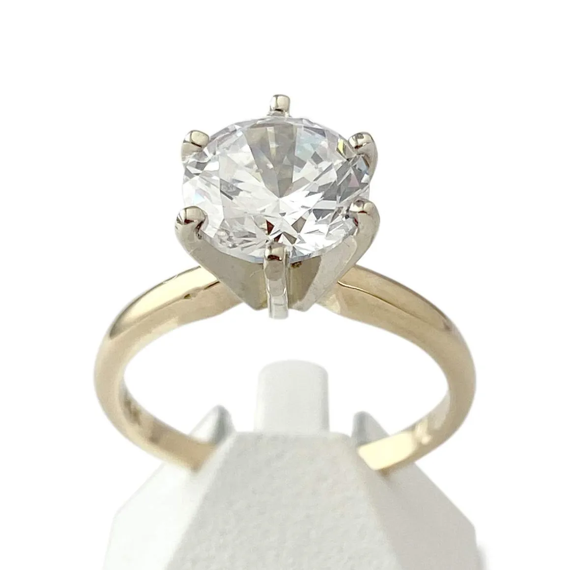Bague d'occasion 2 ors 585 zirconia