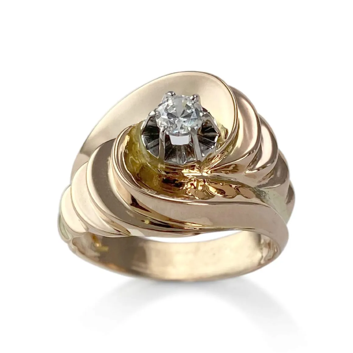 Bague d'occasion 2 ors 750 zirconia