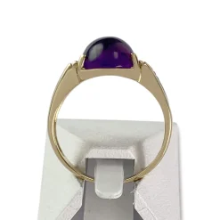 Bague d'occasion or 750 2 tons améthyste diamants