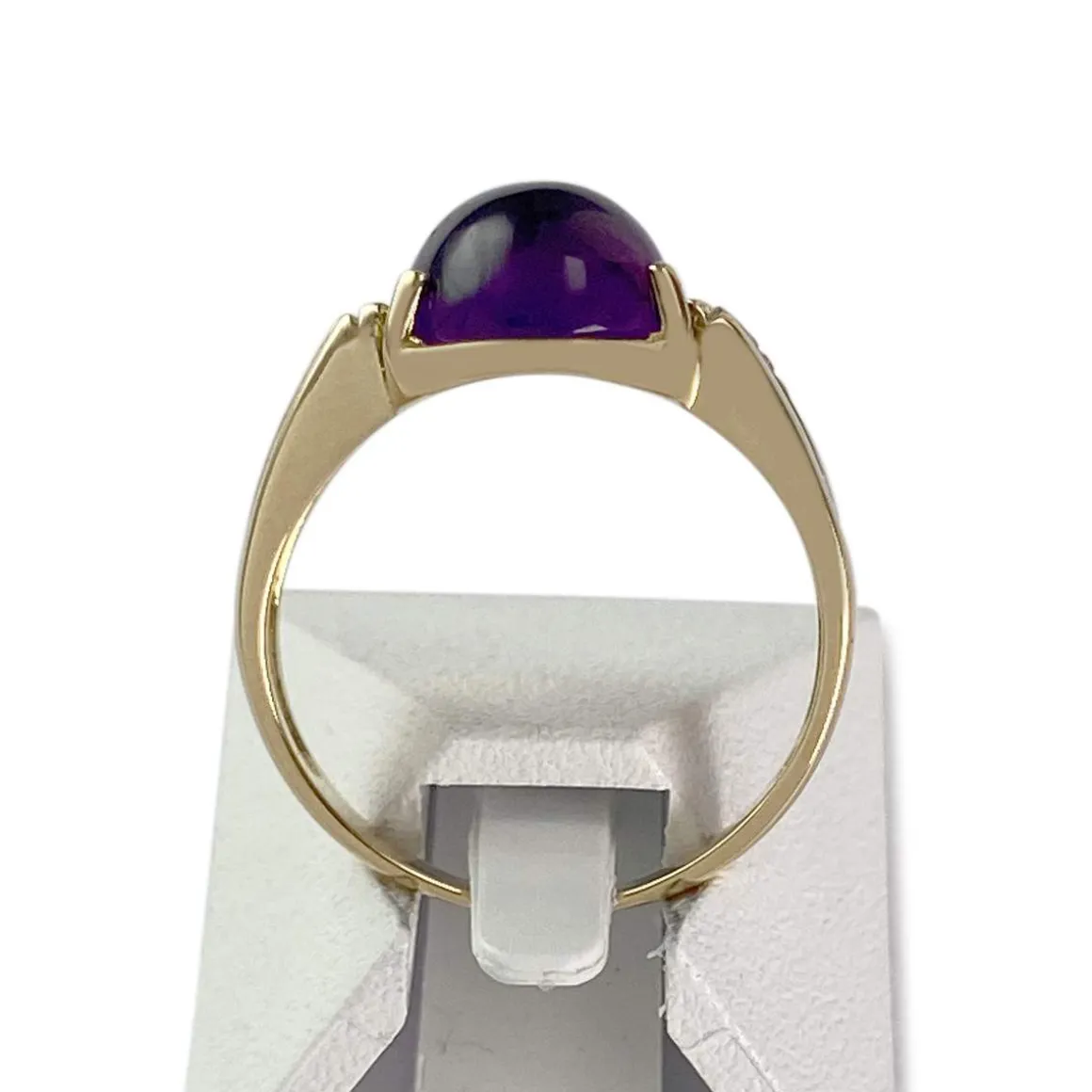 Bague d'occasion or 750 2 tons améthyste diamants
