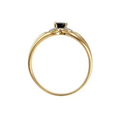 Bague d'occasion or 750 2 tons coeur saphir