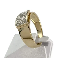 Bague d'occasion or 750 2 tons diamants
