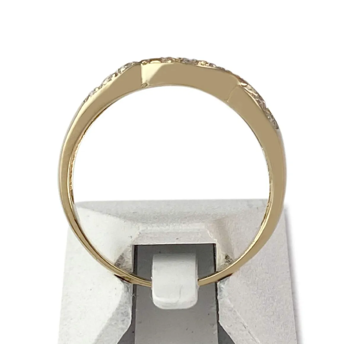 Bague d'occasion or 750 2 tons diamants