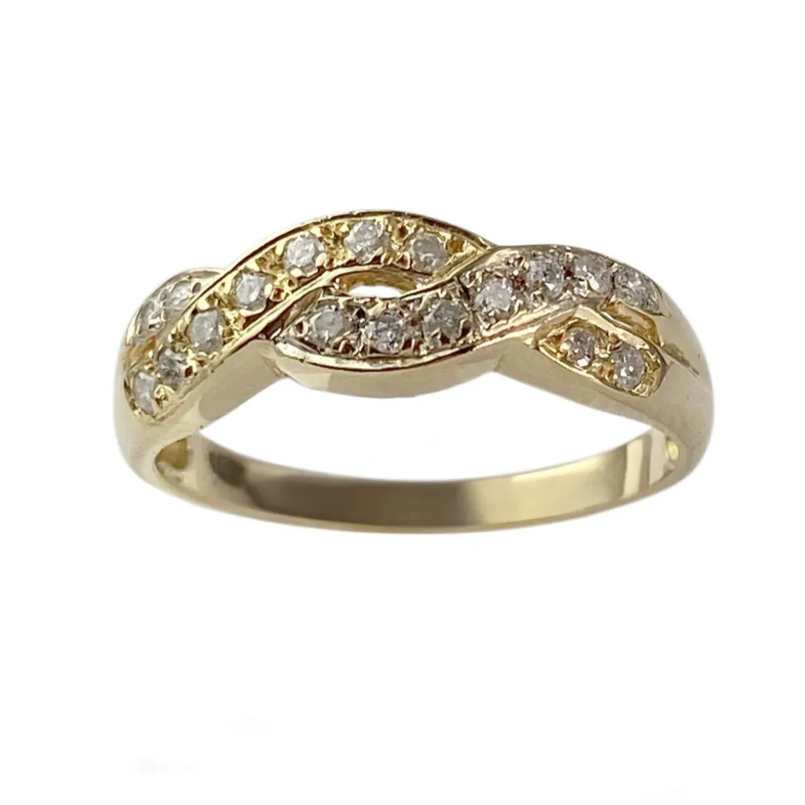 Bague d'occasion or 750 2 tons diamants