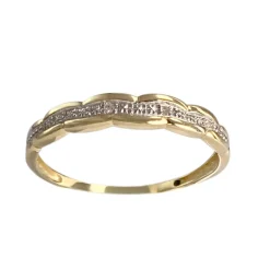 Bague d'occasion or 750 2 tons diamant