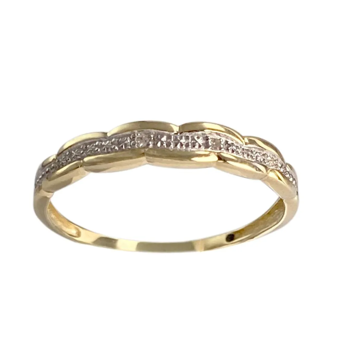 Bague d'occasion or 750 2 tons diamant
