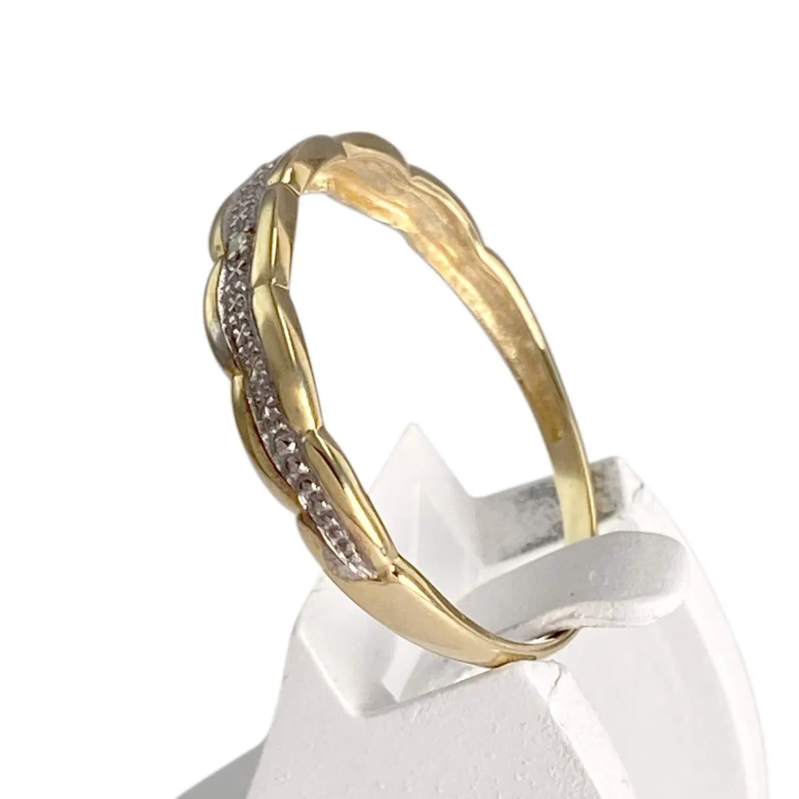 Bague d'occasion or 750 2 tons diamant