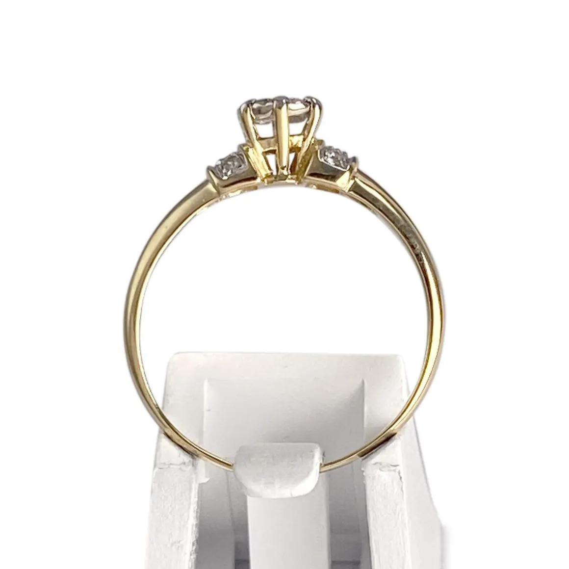 Bague d'occasion or 750 2 tons diamants