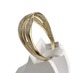 Bague d'occasion or 750 2 tons diamants