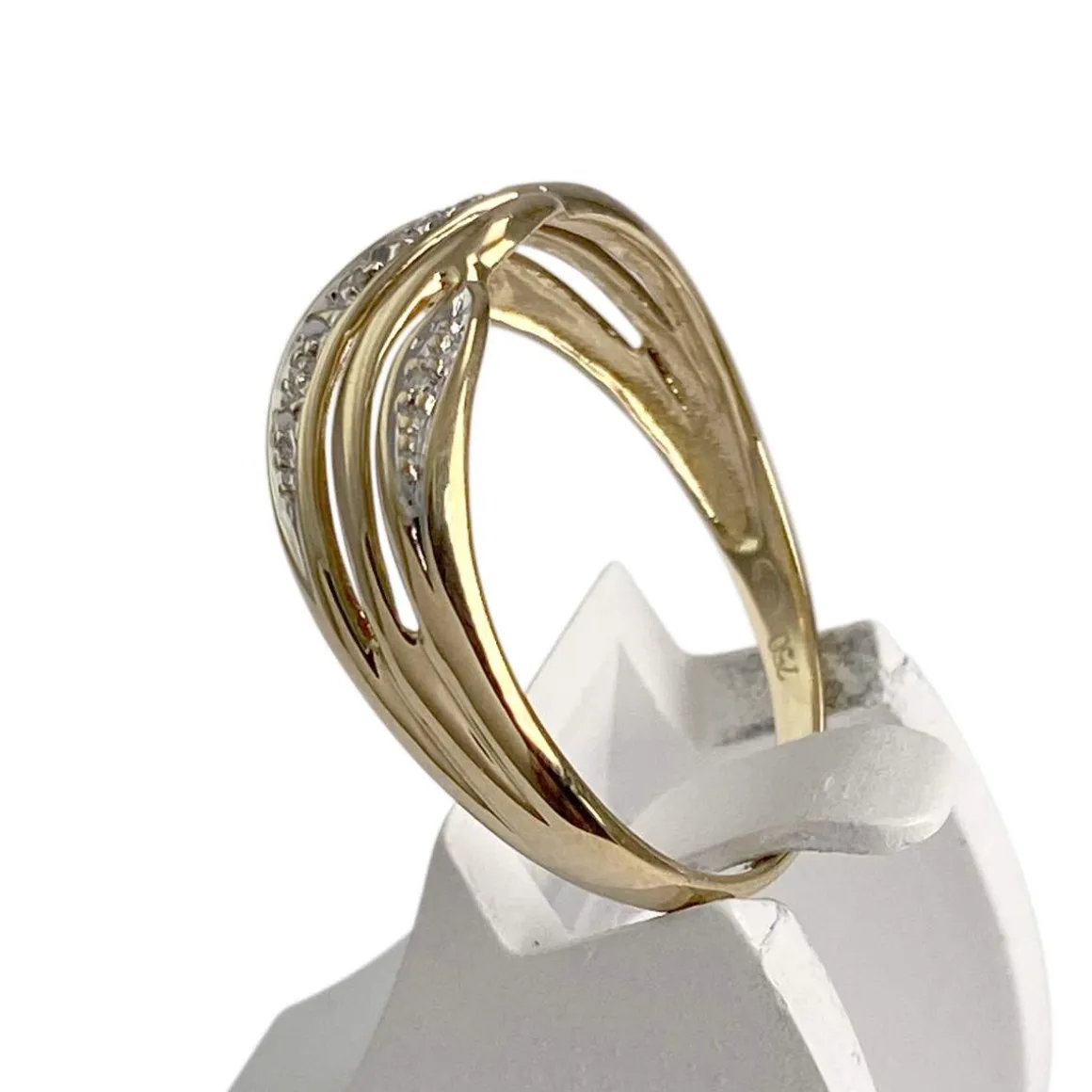 Bague d'occasion or 750 2 tons diamants