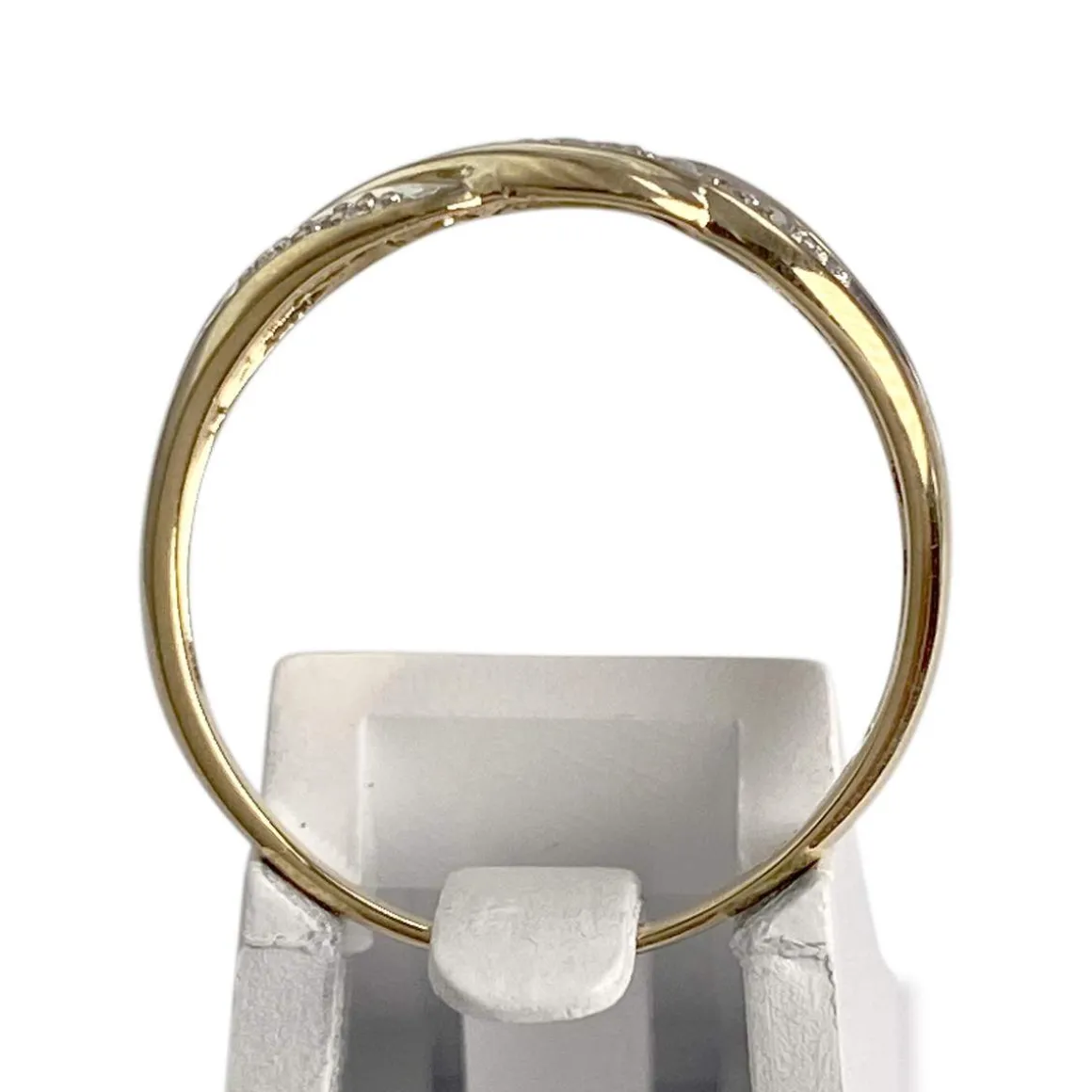 Bague d'occasion or 750 2 tons diamants