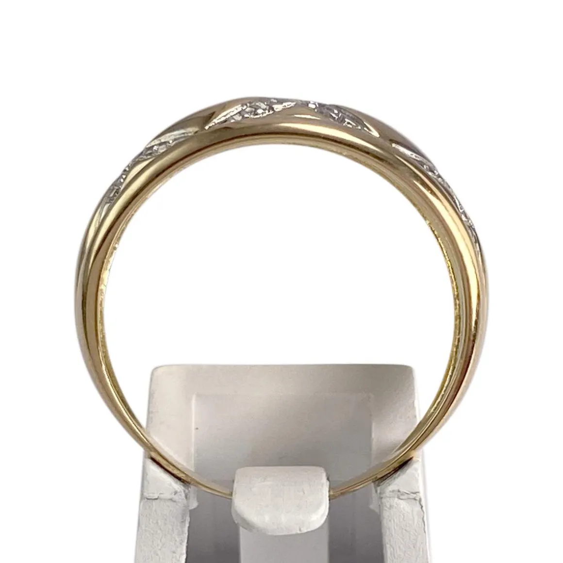 Bague d'occasion or 750 2 tons diamant