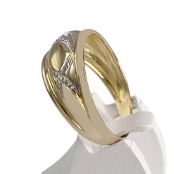 Bague d'occasion or 750 2 tons diamant