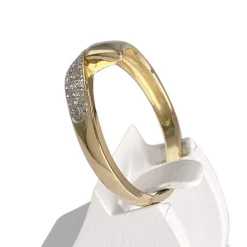 Bague d'occasion or 750 2 tons diamants
