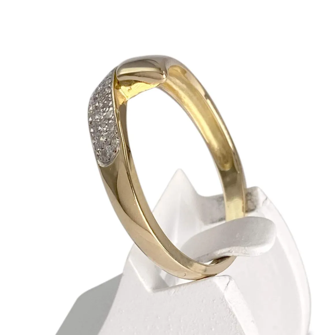 Bague d'occasion or 750 2 tons diamants