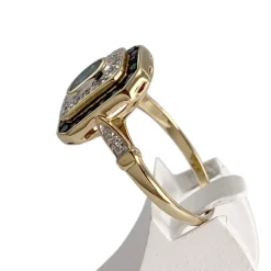 Bague d'occasion or 750 2 tons diamants, saphirs