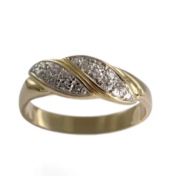 Bague d'occasion  or 2 tons 750 diamants