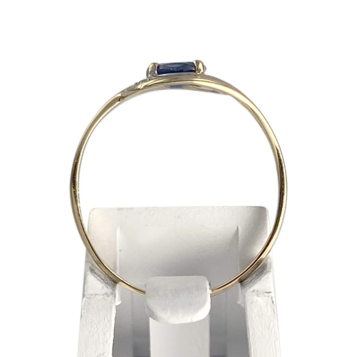 Bague d'occasion or 750 2 tons diamants saphir