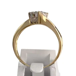 Bague d'occasion or 750 2 tons diamants