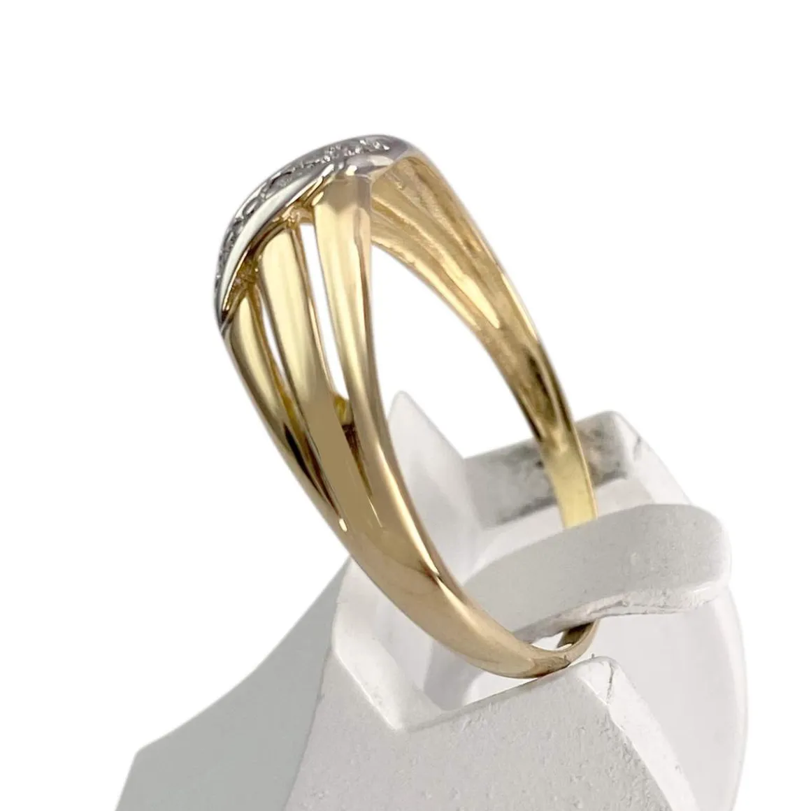 Bague d'occasion or 2 tons 750 diamant