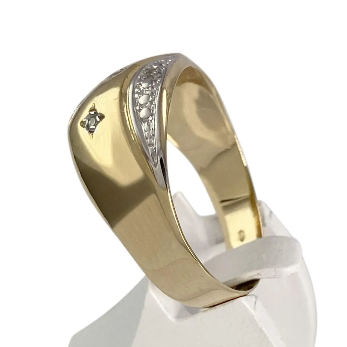 Bague d'occasion or 750 2 tons diamants