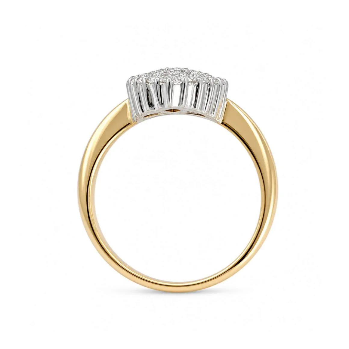 Bague d'occasion or 750 2 tons diamant