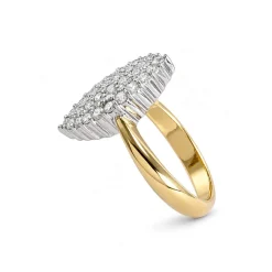 Bague d'occasion or 750 2 tons diamant