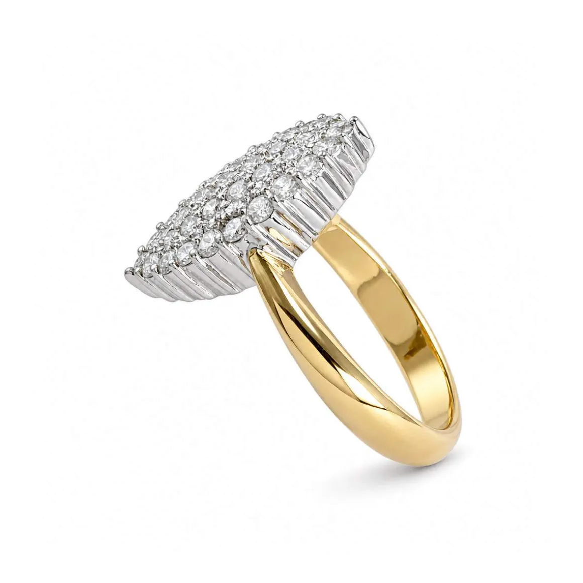 Bague d'occasion or 750 2 tons diamant