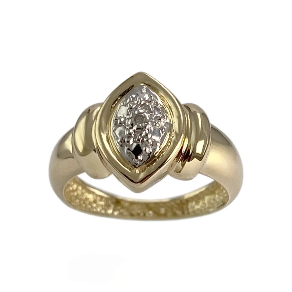 Bague d'occasion or 750 2 tons diamant