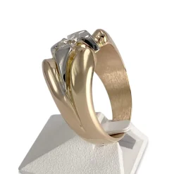 Bague d'occasion  or 750 2 tons diamant