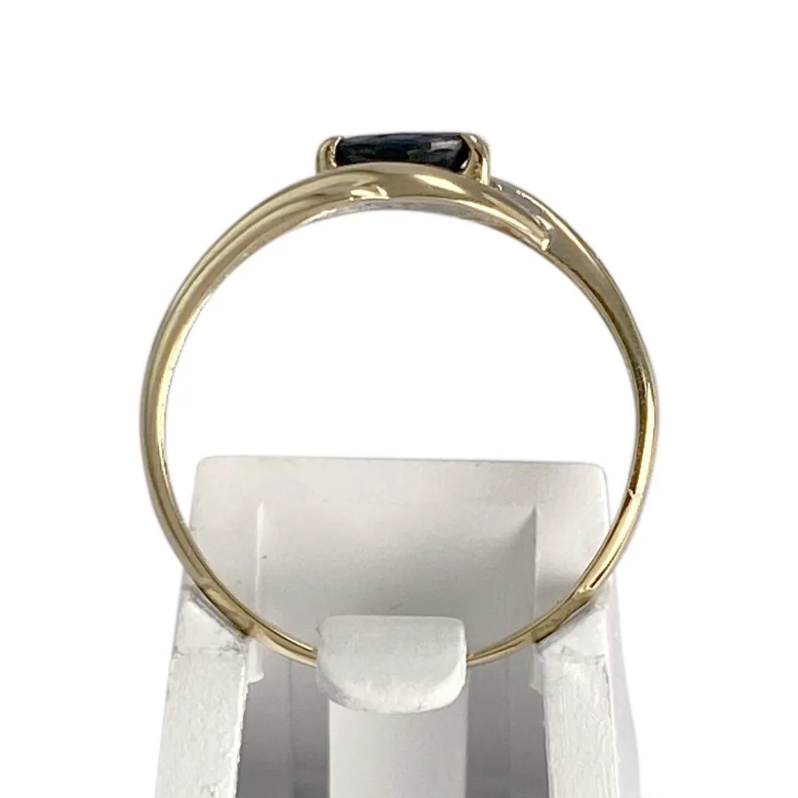 Bague d'occasion or 750 2 tons diamants et saphir