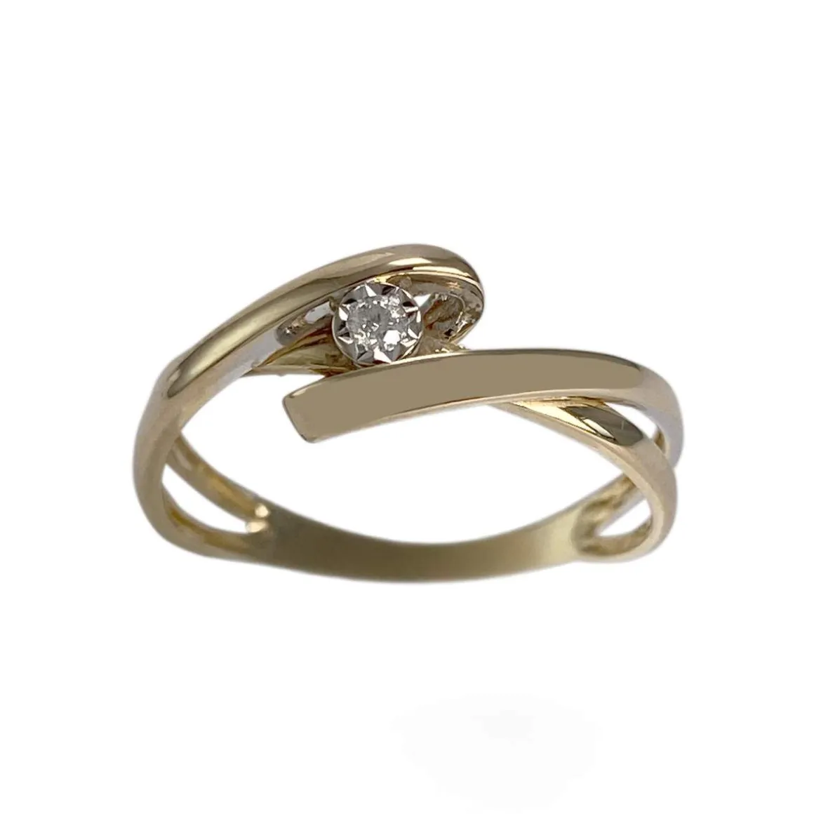 Bague d'occasion or 750 2 tons diamant