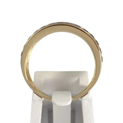 Bague d'occasion  or 750 2 tons diamants saphirs