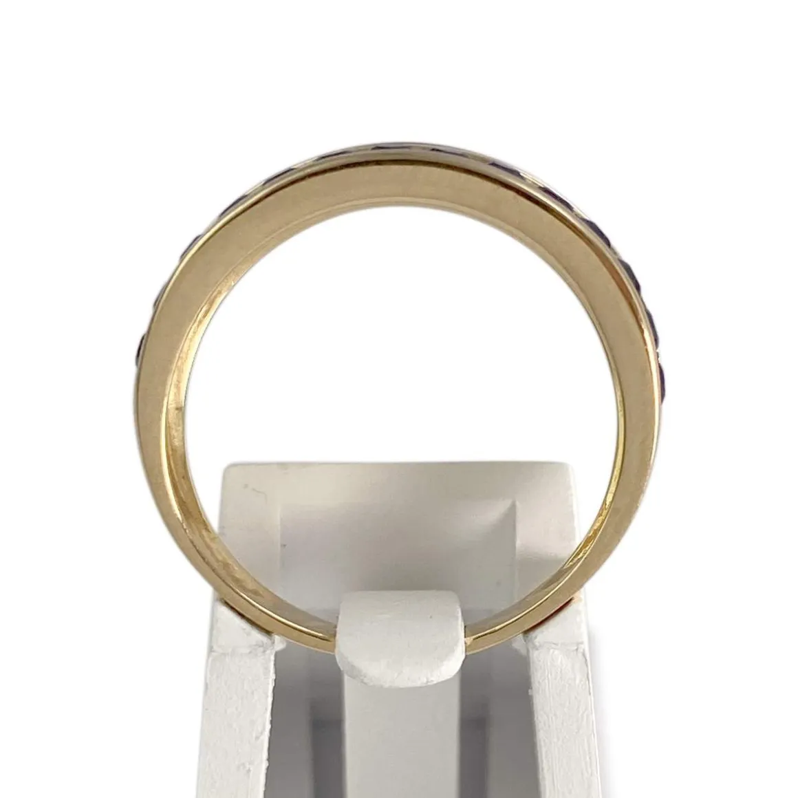 Bague d'occasion or 750 2 tons diamants saphirs